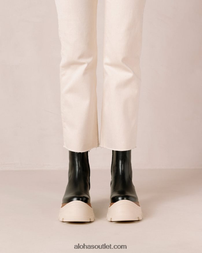 mulheres safira marcona - botas pretas de couro Alohas 4P88ZX332 marcona preta