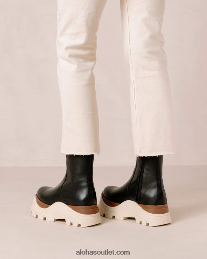 mulheres safira marcona - botas pretas de couro Alohas 4P88ZX332 marcona preta