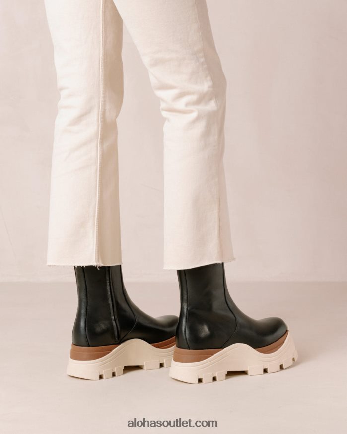 mulheres safira marcona - botas pretas de couro Alohas 4P88ZX332 marcona preta