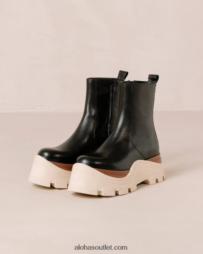 mulheres safira marcona - botas pretas de couro Alohas 4P88ZX332 marcona preta