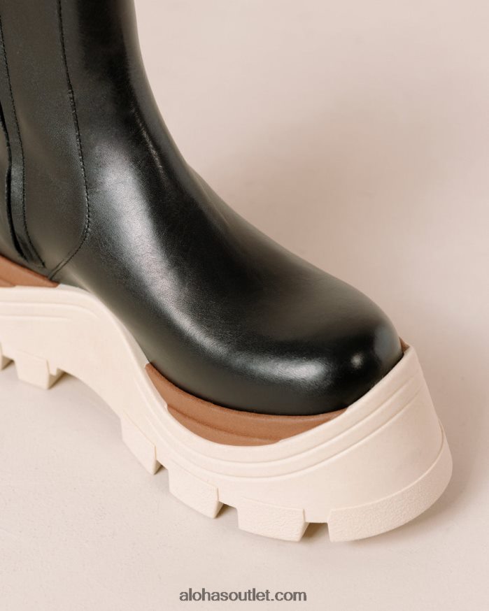 mulheres safira marcona - botas pretas de couro Alohas 4P88ZX332 marcona preta