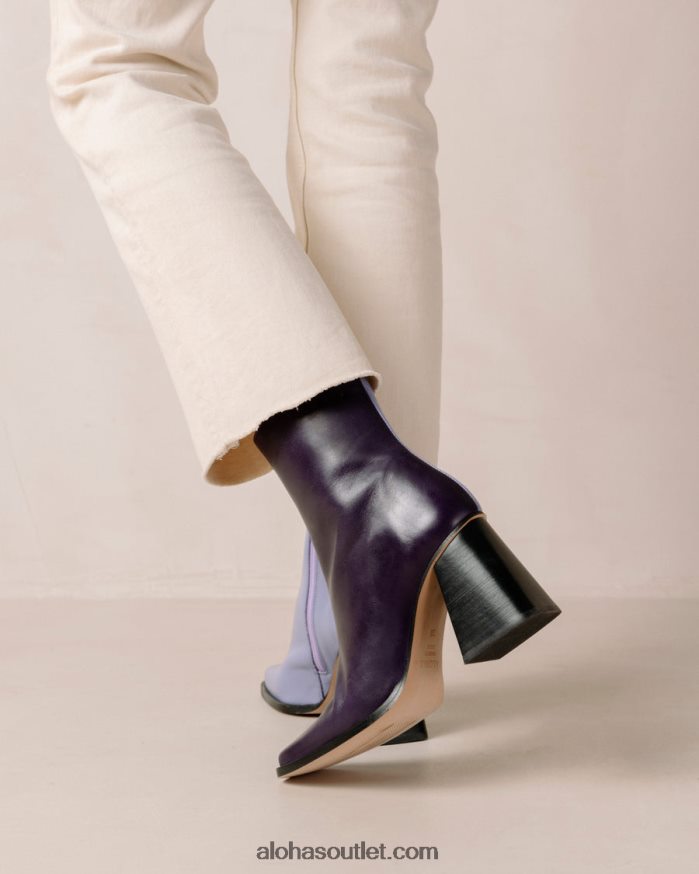 mulheres south bicolor - bota de couro roxo e lilás Alohas 4P88ZX150 lilás bicolor