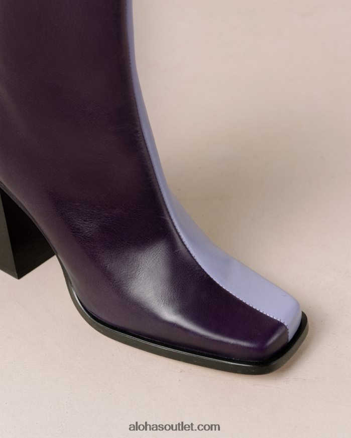 mulheres south bicolor - bota de couro roxo e lilás Alohas 4P88ZX150 lilás bicolor