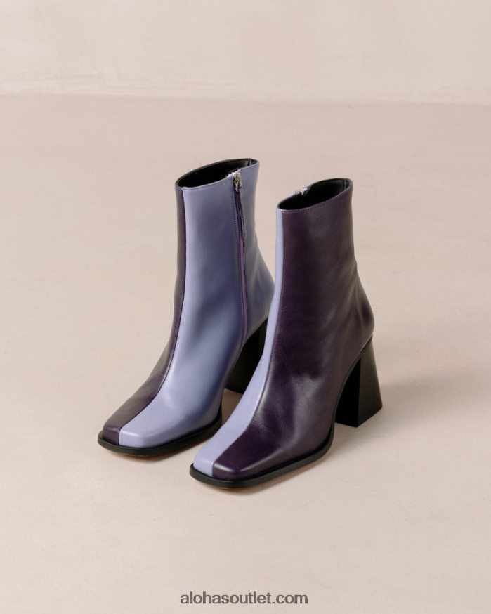 mulheres south bicolor - bota de couro roxo e lilás Alohas 4P88ZX150 lilás bicolor