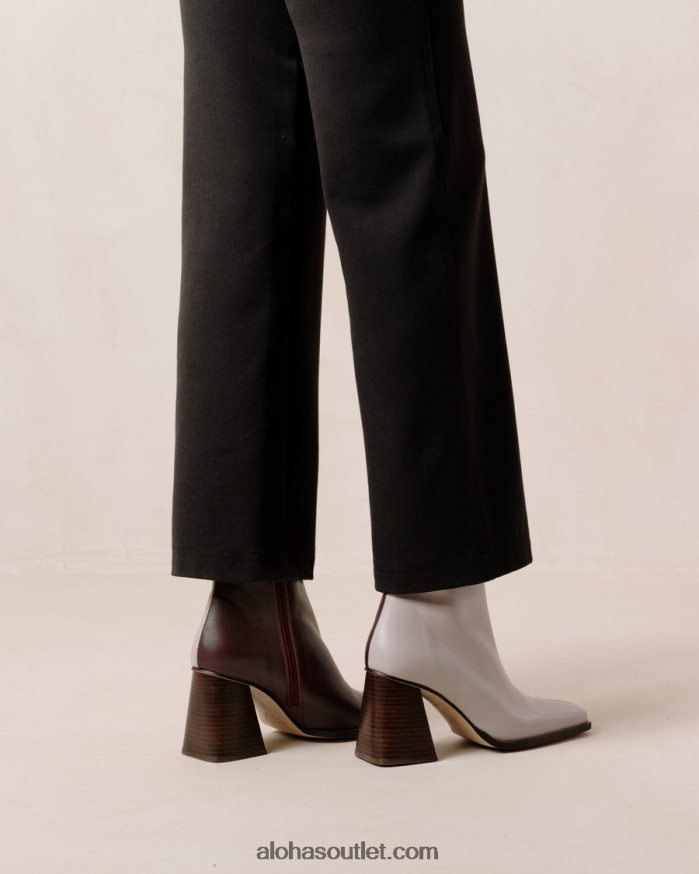 mulheres south bicolor - botas de couro bordô e lilás Alohas 4P88ZX195 vinho malva bordô