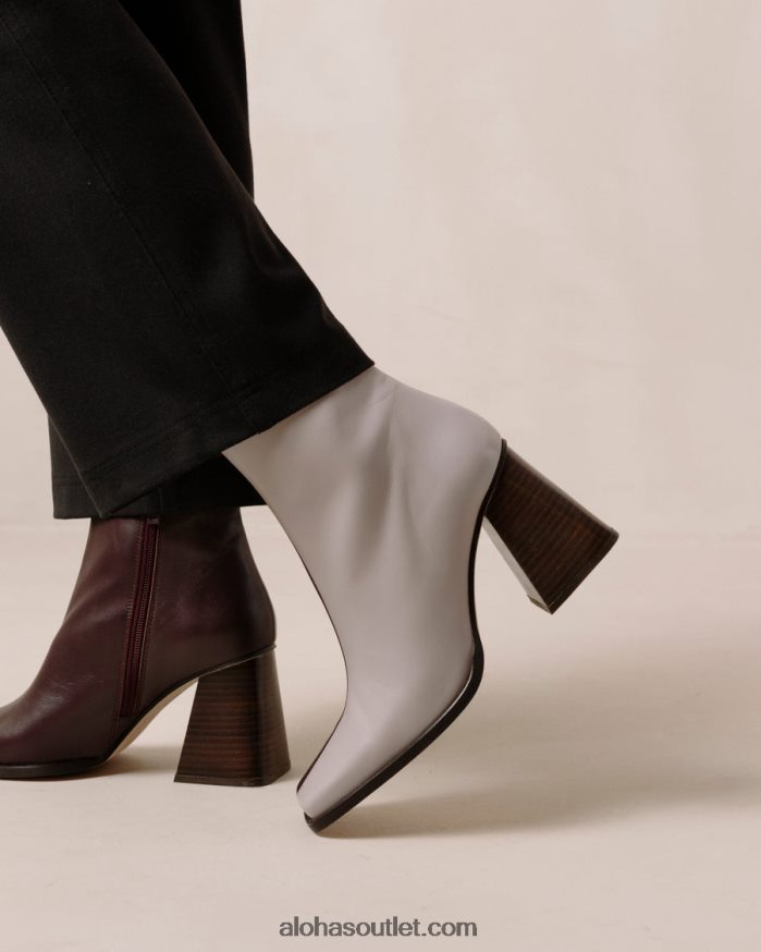 mulheres south bicolor - botas de couro bordô e lilás Alohas 4P88ZX195 vinho malva bordô