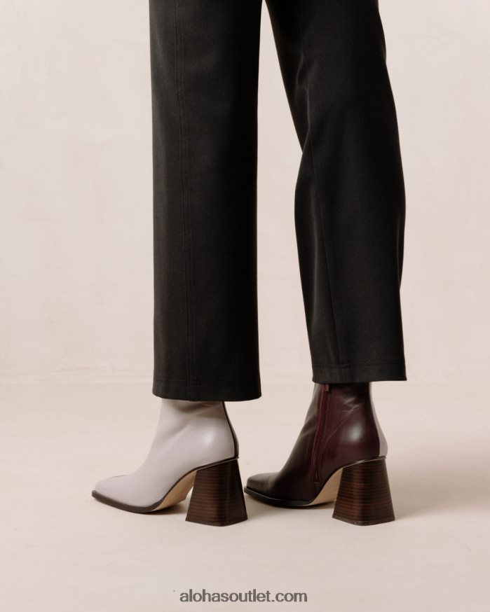 mulheres south bicolor - botas de couro bordô e lilás Alohas 4P88ZX195 vinho malva bordô