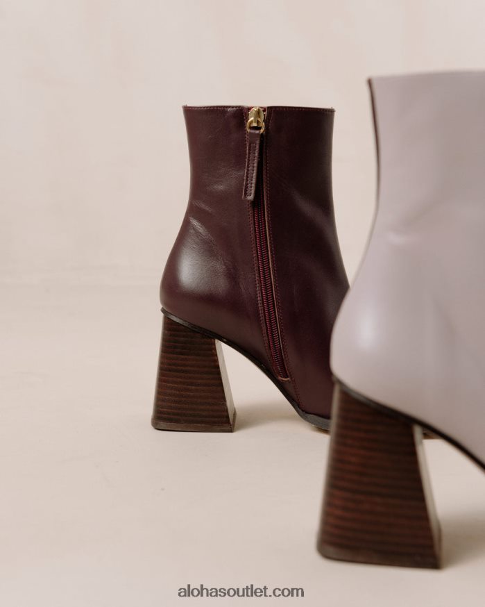 mulheres south bicolor - botas de couro bordô e lilás Alohas 4P88ZX195 vinho malva bordô