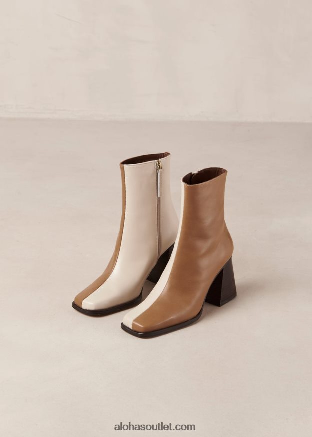 mulheres south bicolor - botas de couro marrom e bege Alohas 4P88ZX148 bege camelo bicolor