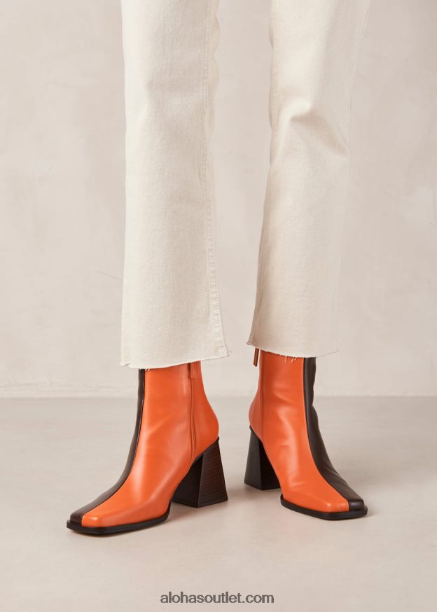 mulheres south bicolor - botas de couro marrom e laranja Alohas 4P88ZX205 pomelo marrom