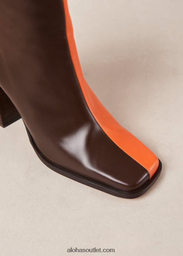 mulheres south bicolor - botas de couro marrom e laranja Alohas 4P88ZX205 pomelo marrom