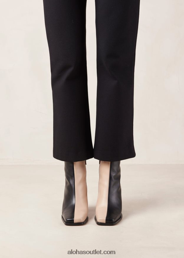 mulheres south bicolor - botas de couro preto e bege Alohas 4P88ZX144 preto