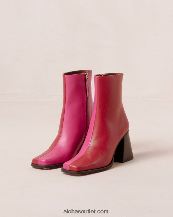 mulheres south bicolor - botas de couro vermelho e rosa Alohas 4P88ZX196 batom vermelho magenta