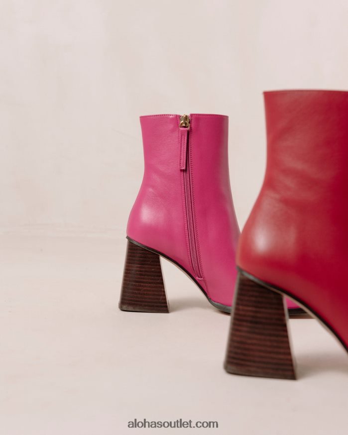 mulheres south bicolor - botas de couro vermelho e rosa Alohas 4P88ZX196 batom vermelho magenta