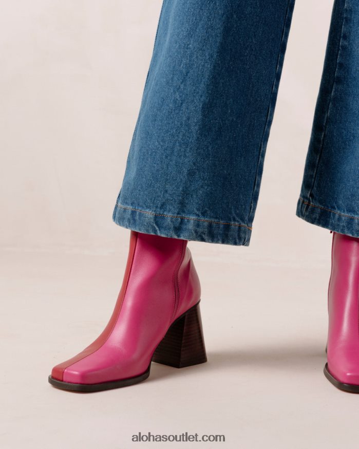 mulheres south bicolor - botas de couro vermelho e rosa Alohas 4P88ZX196 batom vermelho magenta
