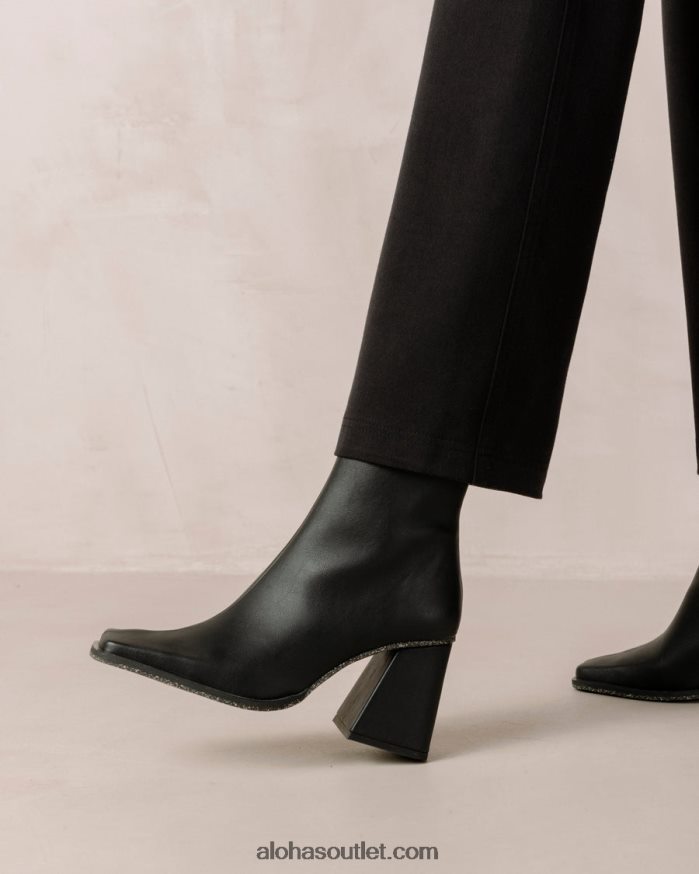 mulheres south corn - bota preta de couro vegano Alohas 4P88ZX200 preto