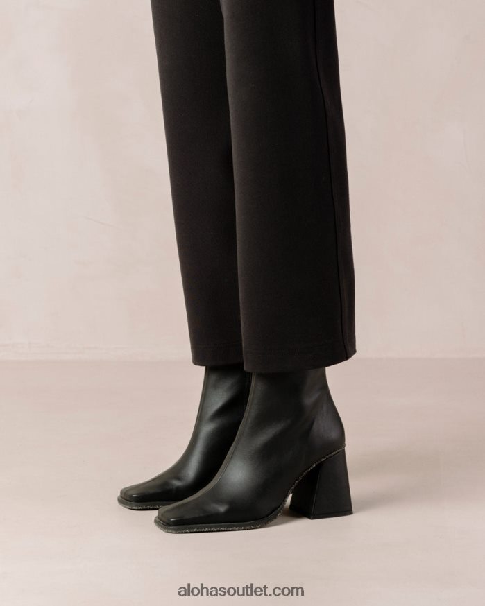 mulheres south corn - bota preta de couro vegano Alohas 4P88ZX200 preto