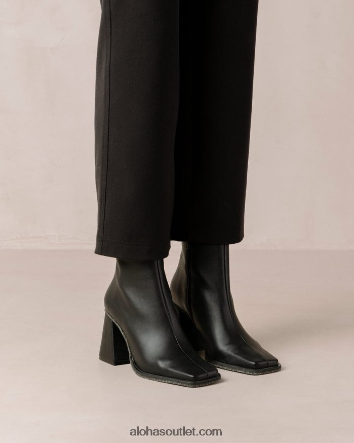 mulheres south corn - bota preta de couro vegano Alohas 4P88ZX200 preto