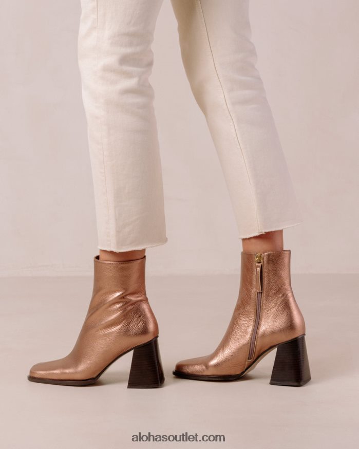 mulheres south shimmer - bota de couro metalizada Alohas 4P88ZX192 quartzo rosa brilhante