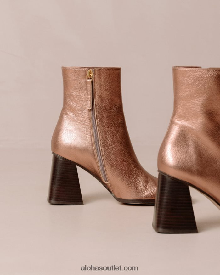 mulheres south shimmer - bota de couro metalizada Alohas 4P88ZX192 quartzo rosa brilhante