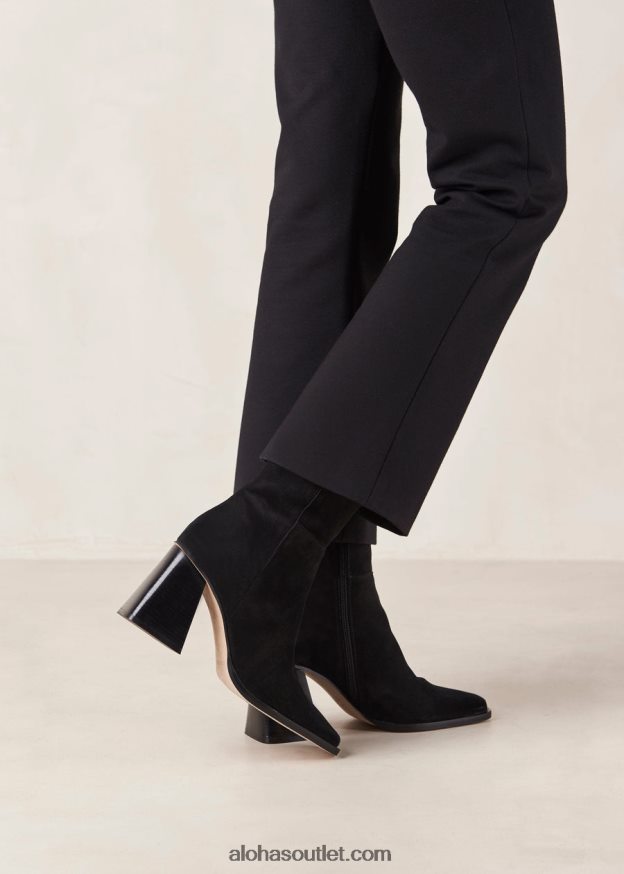 mulheres sul - botas de camurça preta Alohas 4P88ZX149 preto