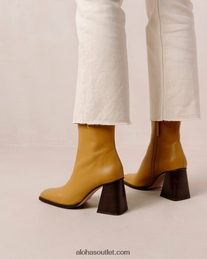 mulheres sul - botas de couro amarelas Alohas 4P88ZX199 calêndula amarela