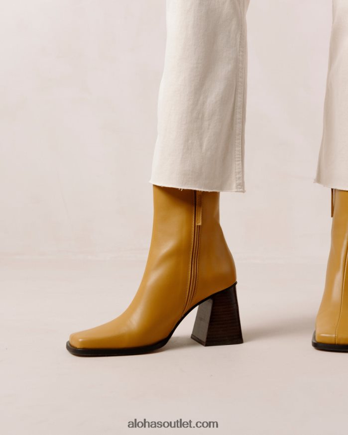 mulheres sul - botas de couro amarelas Alohas 4P88ZX199 calêndula amarela
