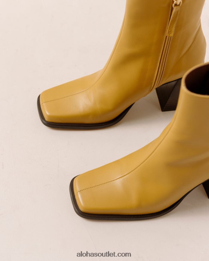 mulheres sul - botas de couro amarelas Alohas 4P88ZX199 calêndula amarela