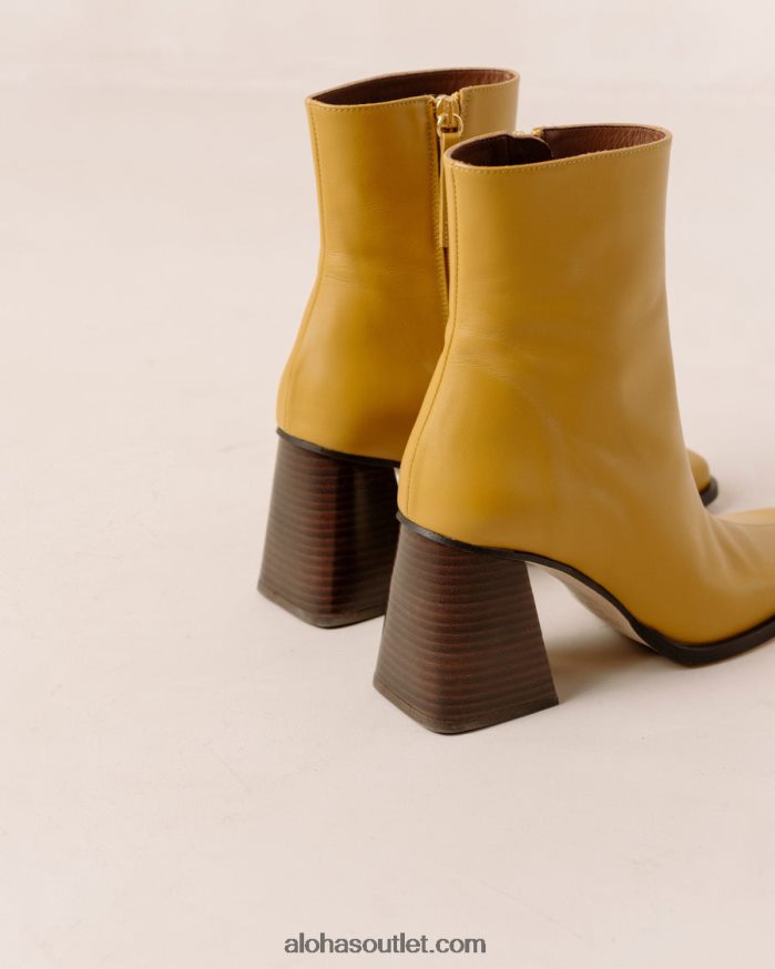 mulheres sul - botas de couro amarelas Alohas 4P88ZX199 calêndula amarela