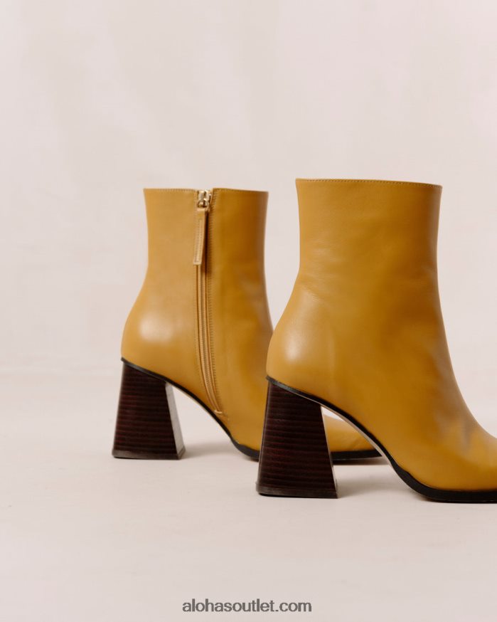 mulheres sul - botas de couro amarelas Alohas 4P88ZX199 calêndula amarela