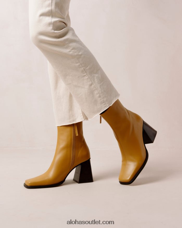 mulheres sul - botas de couro amarelas Alohas 4P88ZX199 calêndula amarela