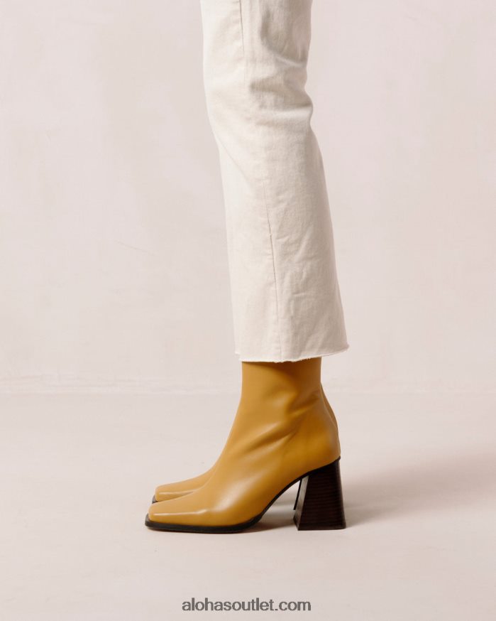 mulheres sul - botas de couro amarelas Alohas 4P88ZX199 calêndula amarela