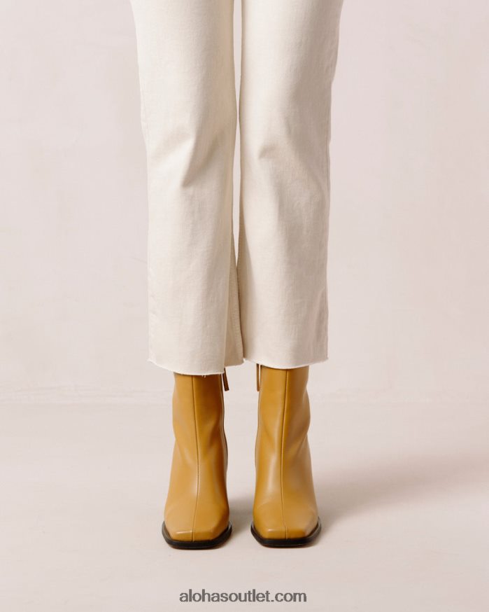 mulheres sul - botas de couro amarelas Alohas 4P88ZX199 calêndula amarela
