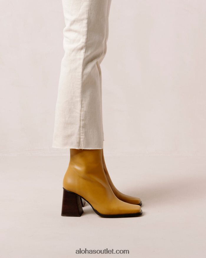 mulheres sul - botas de couro amarelas Alohas 4P88ZX199 calêndula amarela