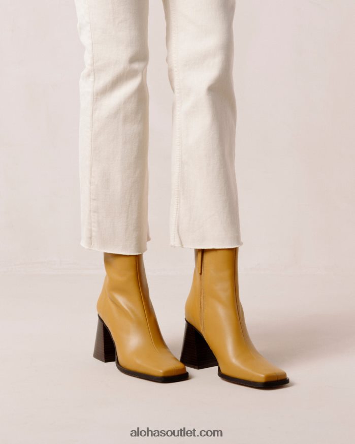mulheres sul - botas de couro amarelas Alohas 4P88ZX199 calêndula amarela