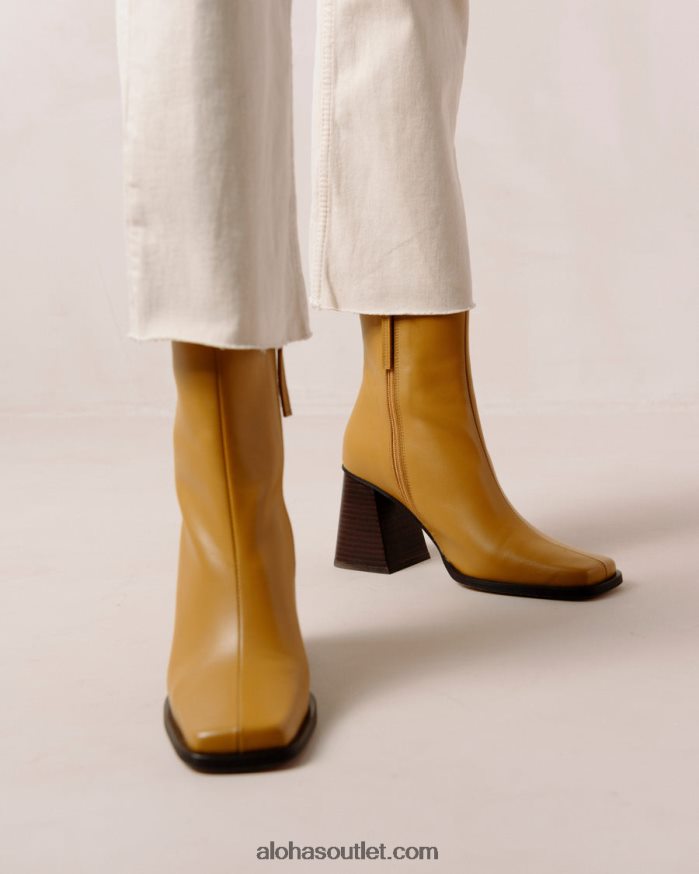 mulheres sul - botas de couro amarelas Alohas 4P88ZX199 calêndula amarela