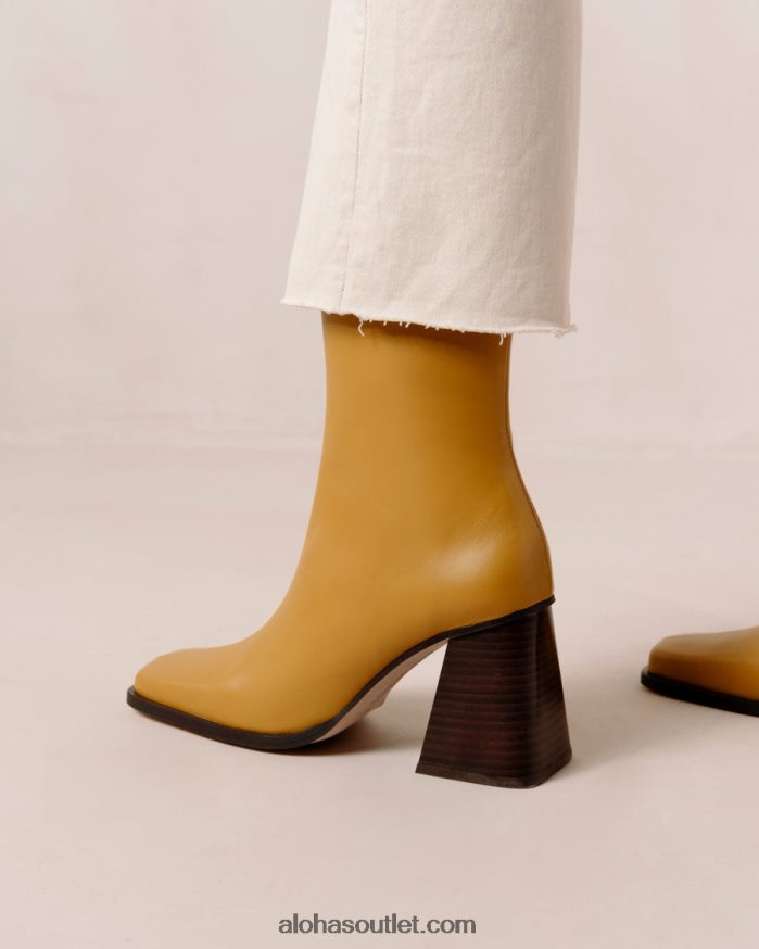 mulheres sul - botas de couro amarelas Alohas 4P88ZX199 calêndula amarela