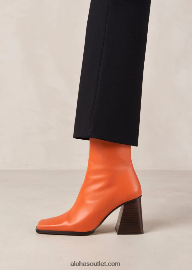 mulheres sul - botas de couro laranja brilhante Alohas 4P88ZX203 laranja pomelo