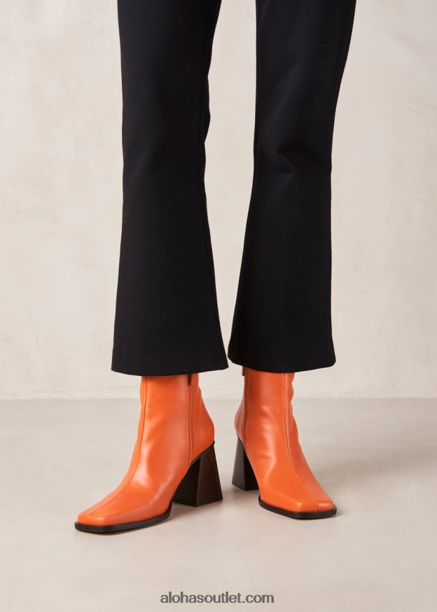 mulheres sul - botas de couro laranja brilhante Alohas 4P88ZX203 laranja pomelo