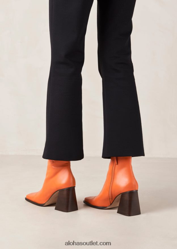 mulheres sul - botas de couro laranja brilhante Alohas 4P88ZX203 laranja pomelo