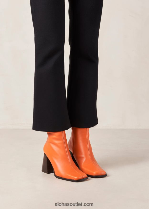 mulheres sul - botas de couro laranja brilhante Alohas 4P88ZX203 laranja pomelo