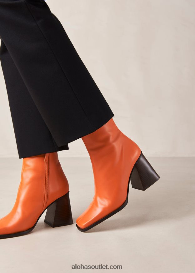 mulheres sul - botas de couro laranja brilhante Alohas 4P88ZX203 laranja pomelo