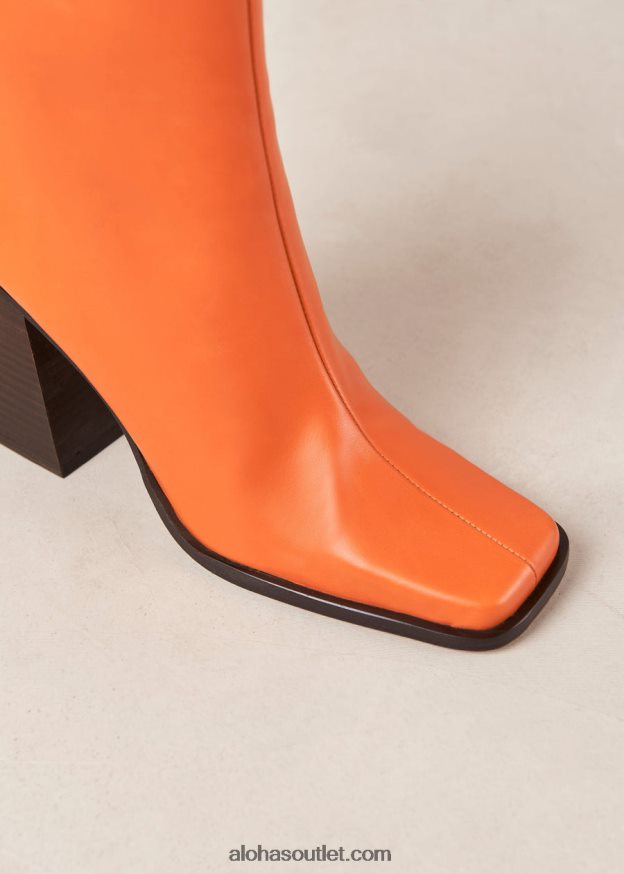 mulheres sul - botas de couro laranja brilhante Alohas 4P88ZX203 laranja pomelo