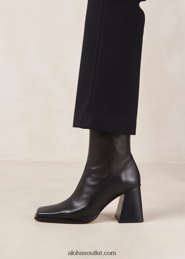 mulheres sul - botas de couro preto Alohas 4P88ZX145 preto