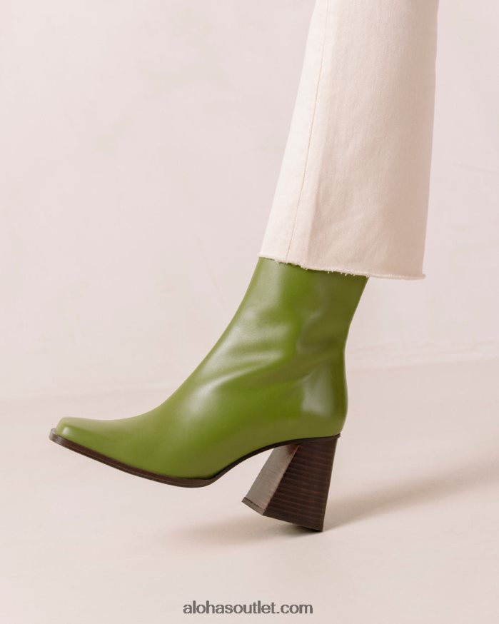 mulheres sul - botas de couro verde brilhante Alohas 4P88ZX191 bloco de cores perene