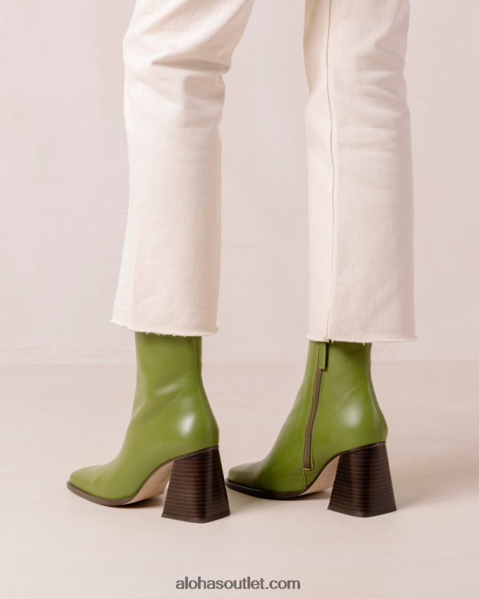 mulheres sul - botas de couro verde brilhante Alohas 4P88ZX191 bloco de cores perene