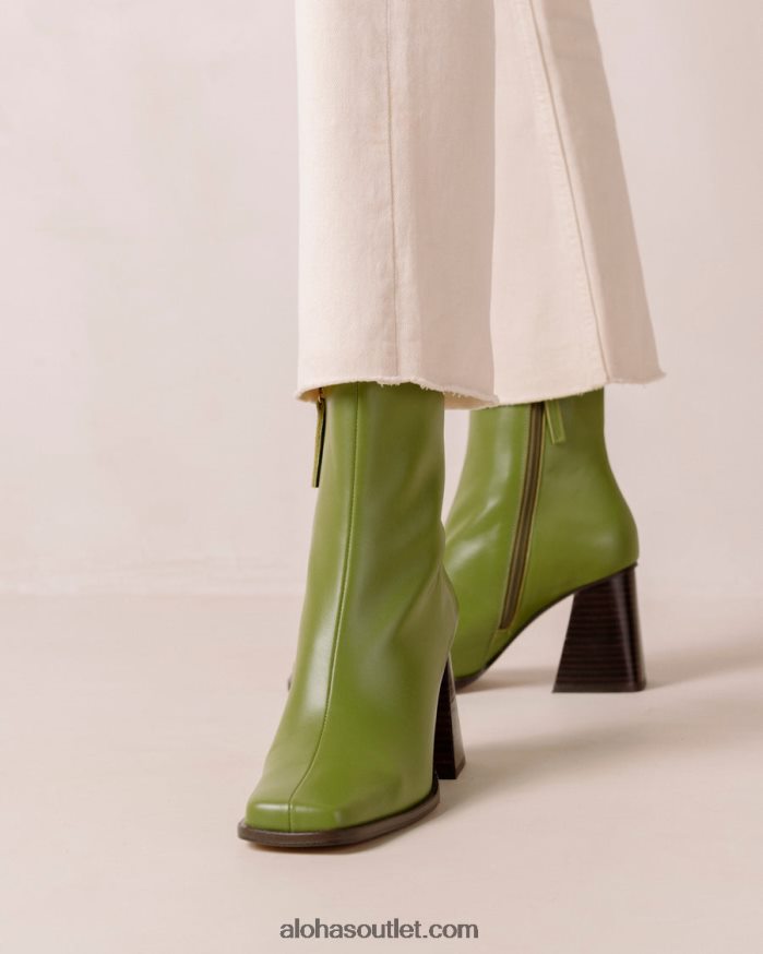 mulheres sul - botas de couro verde brilhante Alohas 4P88ZX191 bloco de cores perene