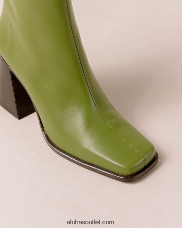 mulheres sul - botas de couro verde brilhante Alohas 4P88ZX191 bloco de cores perene