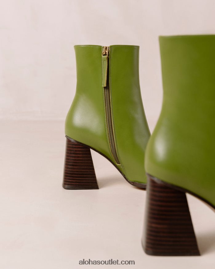 mulheres sul - botas de couro verde brilhante Alohas 4P88ZX191 bloco de cores perene