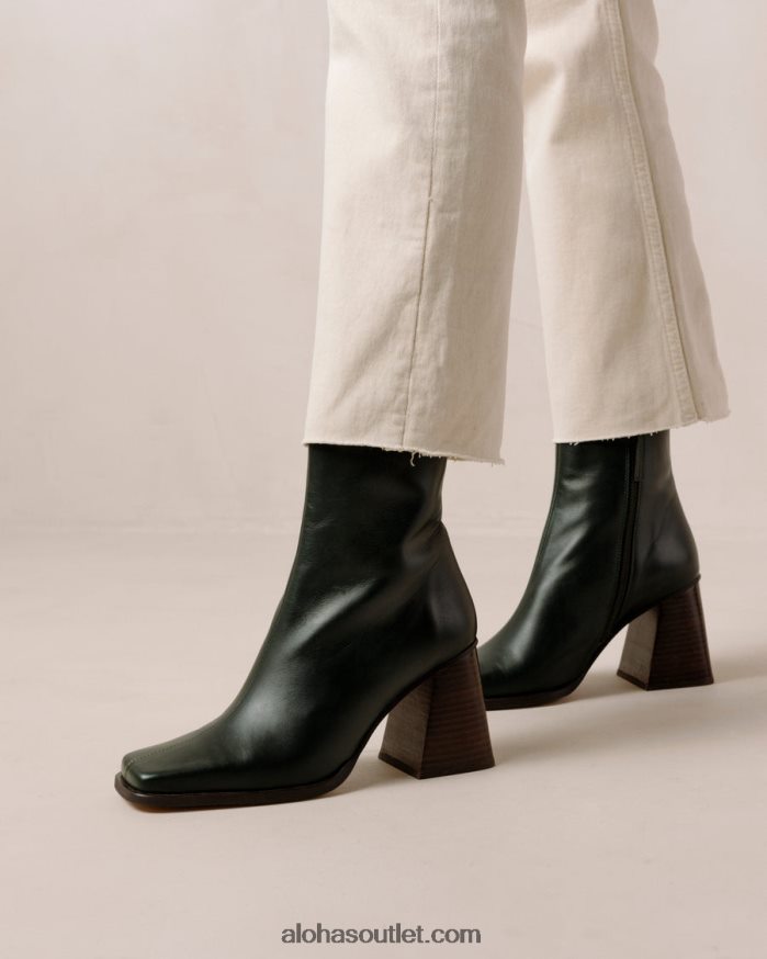 mulheres sul - botas de couro verde escuro Alohas 4P88ZX198 Jade verde